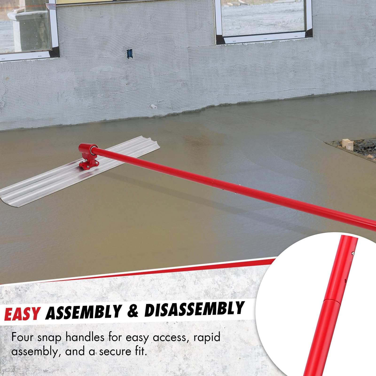 Frattazzatrice Calcestruzzo Garvee 48x8" Lama Magnesio - Regolabile per Festa del Papà, Ideale per Costruttori