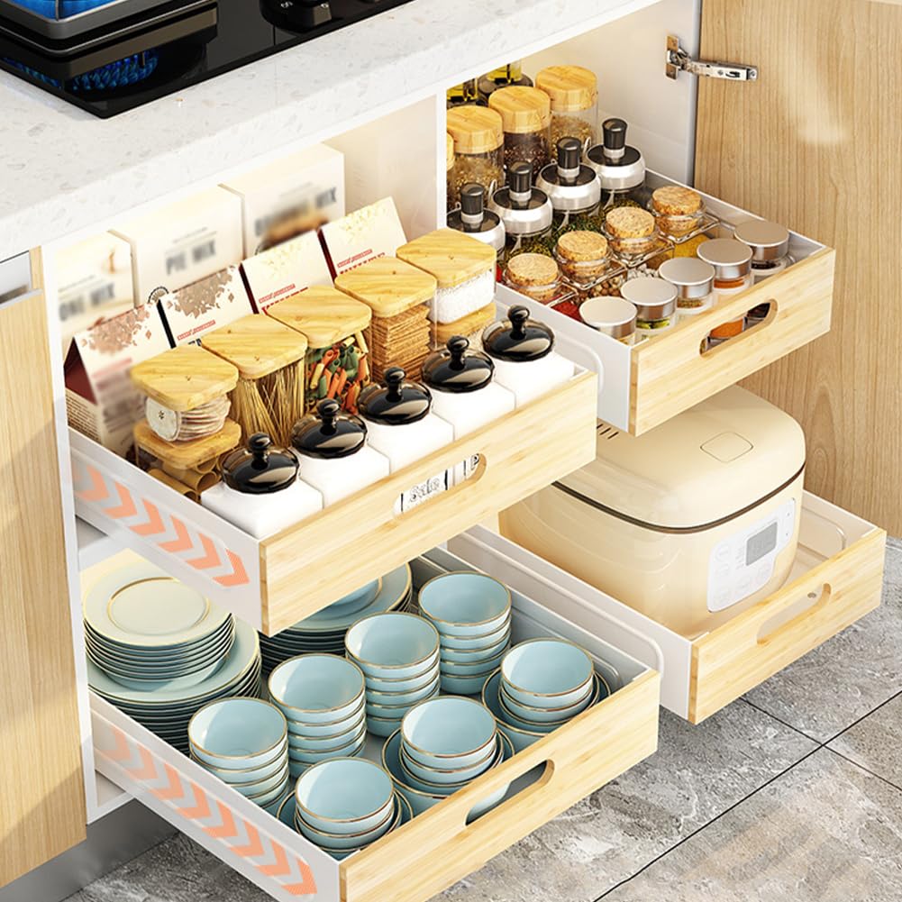 Garvee, organizer telescopico estensibile per cucina e bagno, in metallo antiruggine largo 25 cm