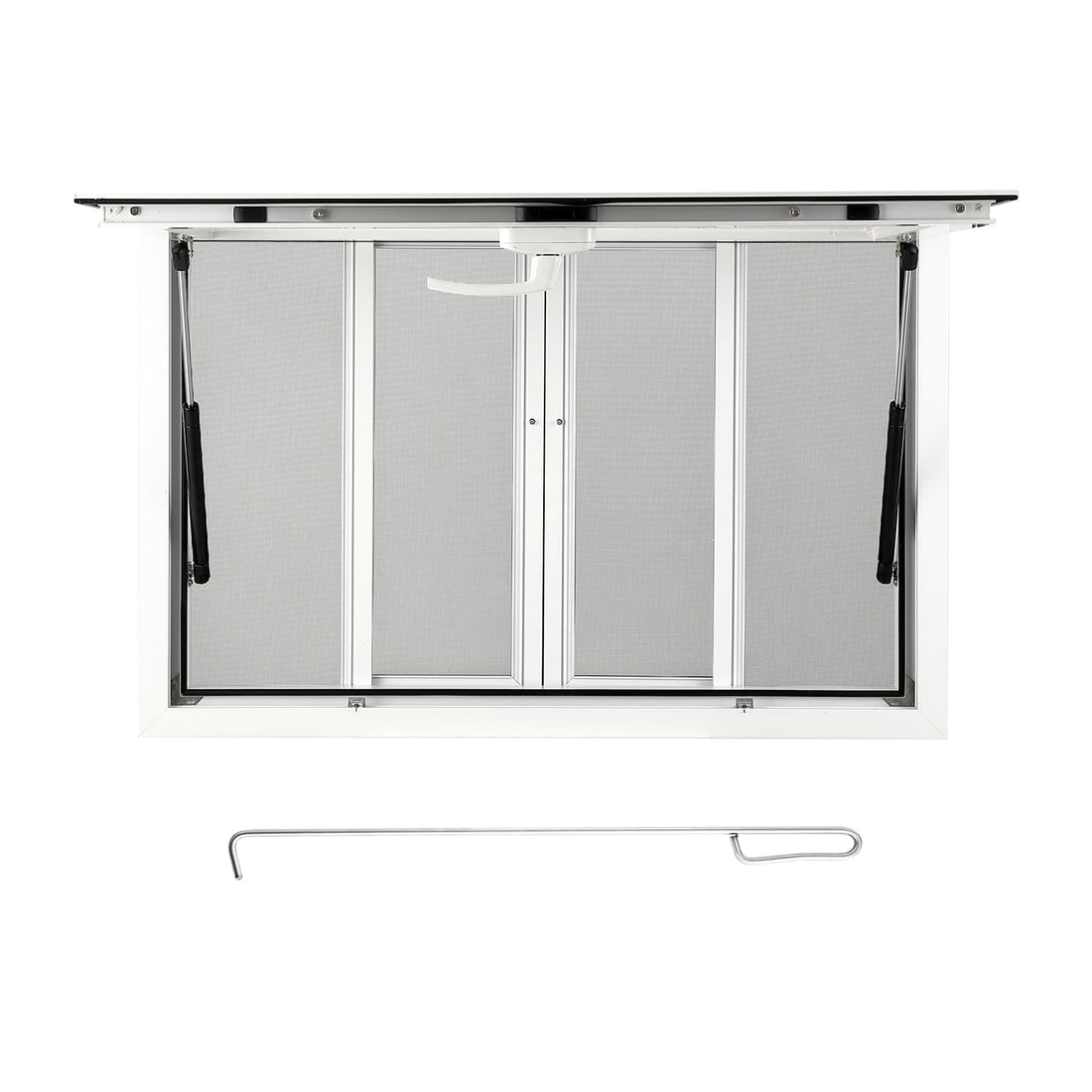 Finestra per food truck in alluminio Garvee Concession Window 36"x24" con 4 finestre scorrevoli e tenda da sole, telaio in acciaio inossidabile, maniglia di sicurezza, ideale per food truck
