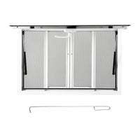 Finestra per food truck in alluminio Garvee Concession Window 36"x24" con 4 finestre scorrevoli e tenda da sole, telaio in acciaio inossidabile, maniglia di sicurezza, ideale per food truck