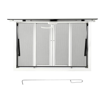 Finestra per food truck in alluminio Garvee Concession Window 36"x24" con 4 finestre scorrevoli e tenda da sole, telaio in acciaio inossidabile, maniglia di sicurezza, ideale per food truck