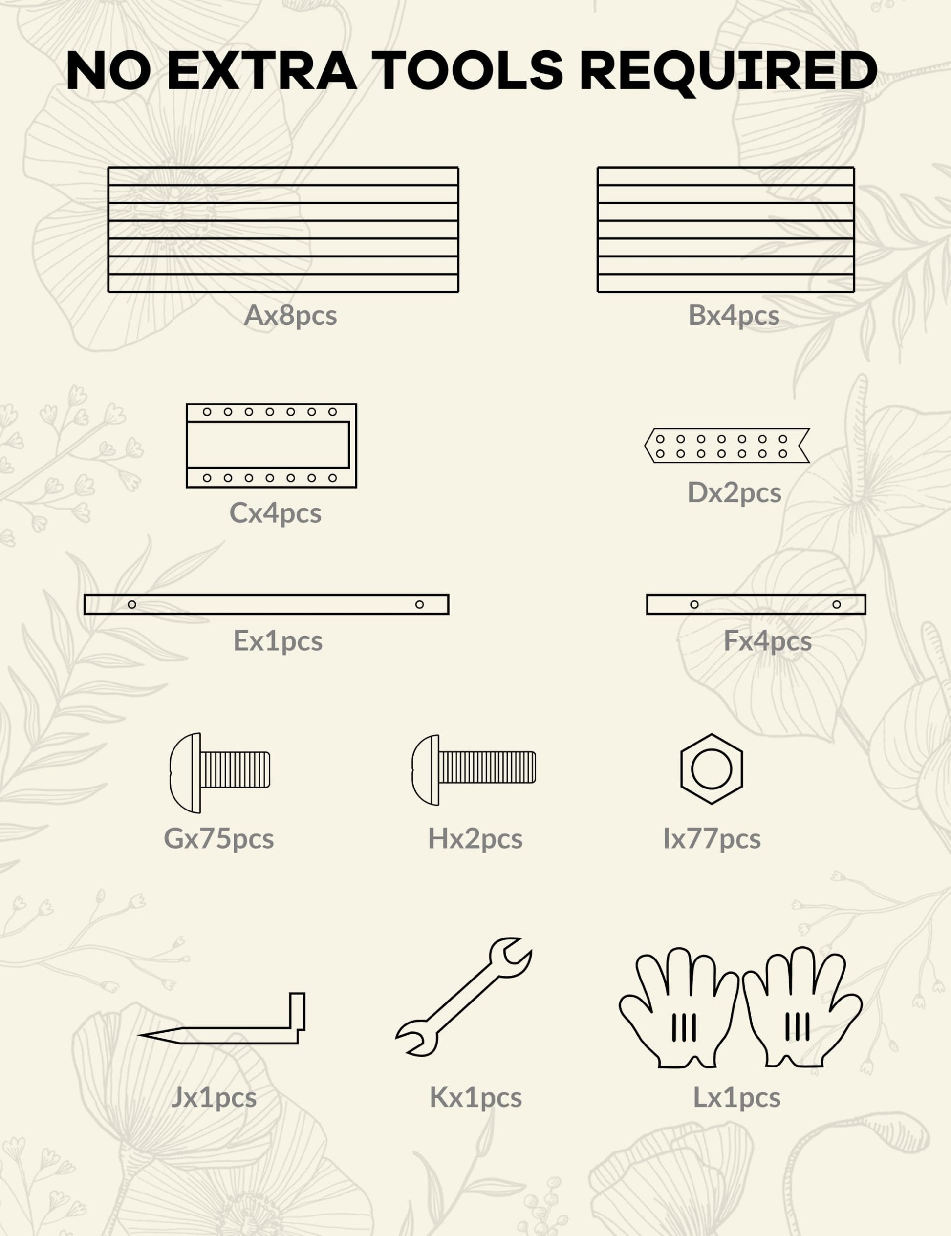 Aiuola rialzata zincata Garvee 6x3x2 piedi con rinforzo a X per giardino esterno, altezza 24", acciaio da 0,6 mm, fondo aperto