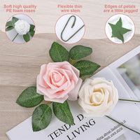 Scatola di rose artificiali Garvee con 25 rose di sapone blu e rosse, schiuma di lattice, regalo romantico per San Valentino e festa della mamma