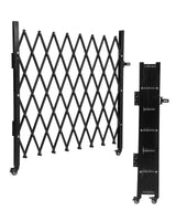 Garvee Cancello di Sicurezza Pieghevole Singolo 127x190 cm Alluminio Rete in Lega Ruote Girevoli 360° Blocco Facile Barriera Mobile per Garage e Casa