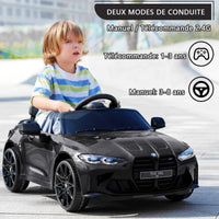 Garvee Kids Electric Car 12V con licenza BMW M4 con telecomando 2.4G, USB, musica LED, stabile, sicura, multicolore