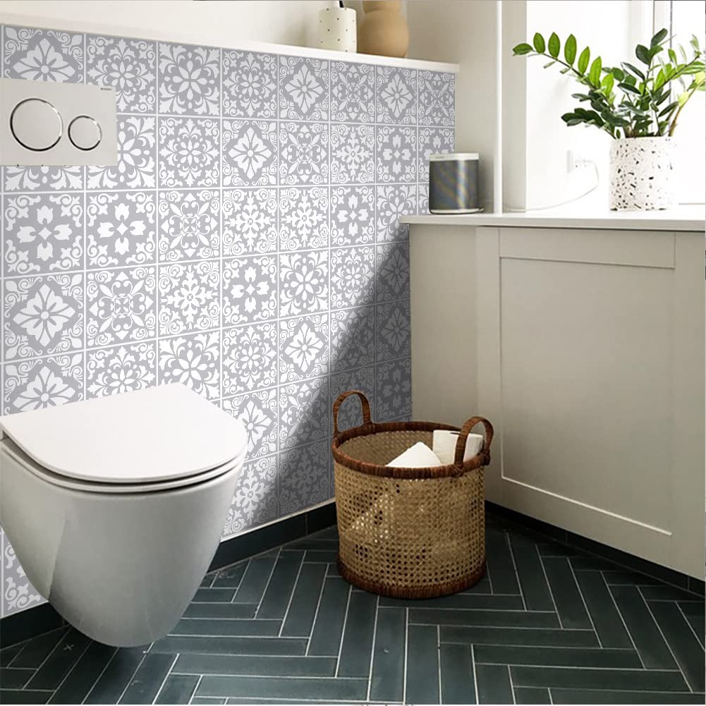 GARVEE 24 adesivi per piastrelle autoadesivi per la decorazione delle pareti, impermeabili, resistenti all'olio, in vinile, per bagno e cucina
