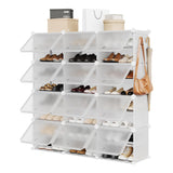 Garvee Scaffale Scarpe 8 Ripiani Organizer Plastica Resistente Per Ingresso Camera 48 Paia - White