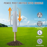 Garvee 37 LB T-Post Driver per pali di recinzione in metallo Manuale Acciaio resistente Manico confortevole Versatile per giardino e agricoltura