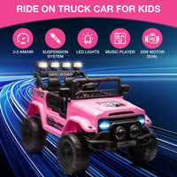 Garvee 12V Auto elettrica per bambini rosa con LED e intrattenimento Bluetooth per compleanni e giostre per bambine