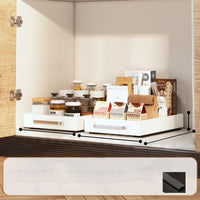 Garvee - Confezione da 2 organizer rimovibili per mobili da cucina, cassetti rimovibili, bianco, adatti a più stanze