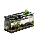 Kit per acquario piccolo Garvee da 3 galloni per pesci Betta con luce LED, generatore di ossigeno, acrilico, filtro silenzioso per ufficio e casa, trasparente