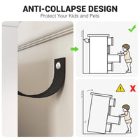 Cassettiera moderna Garvee bianca a 6 cassetti con maniglie dorate per camera da letto e soggiorno, robusta, spaziosa, elegante