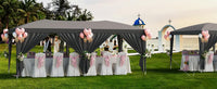 Gazebo 3x6 m pop-up Garvee Heavy Duty tenda a baldacchino con 6 pannelli laterali rimovibili per feste ed eventi all'aperto, regolabile, nera