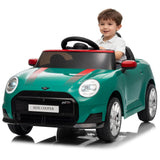 Garvee Auto Elettrica per Bambini 12V con Telecomando LED Musica PP Metallo Cintura di Sicurezza 3 Velocità Bambini 3+ - Green