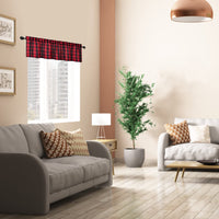 Tenda decorativa per finestra Garvee Cafe con tasca per asta, motivo a quadri Buffalo, filtrante la luce, poliestere, 56x15 pollici, cucina