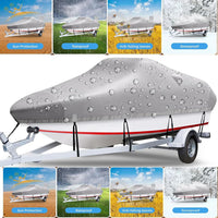 Garvee Boat Cover 17' 420D Oxford impermeabile con cinghie regolabili rinforzate per pesca e tempo libero argento