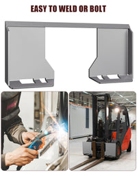 Piastra di montaggio per minipala Garvee da 5/16 pollici in acciaio universale Quick Tach per rimozione neve da trattore 46"x18,5" Protezione antiruggine