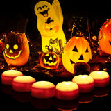 Garvee Set 6 Luci LED Senza Fiamma Per Zucche Halloween E Feste, 16 Colori, Telecomando, Timer, Dimmerabile, Sicuro, Batteria AAA - Come mostrato