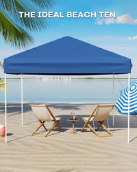 Tenda a baldacchino pop-up Garvee 10x10 - Protezione UV, impermeabile, altezza regolabile, robusto telaio in acciaio, tessuto Oxford 210D, campeggio ed eventi all'aperto, blu