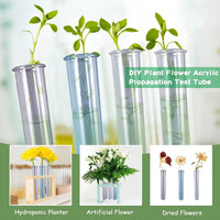 Garvee 8 Akrylowe Probówki do Kwiatów Hydroponika Siliconowa Forma z Żywicy Niebieskie Dekoracje Wazony Per il giardino e la casa