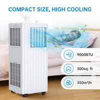 Condizionatore d'aria GARVEE 9000 BTU - Raffreddamento efficiente e funzionamento silenzioso - Materiale robusto - Risparmio energetico e compatto - Per casa e ufficio