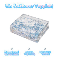 Tappeti astratti Garvee, tappeto grande lavabile dal design moderno per soggiorno, camera da letto, ufficio, 120x170 cm, grigio blu