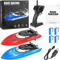 Garvee 2PACK RC Boat Veloce 10 km/h Plastica ABS Per Piscine e Laghi 4 Batterie 2.4G Telecomando