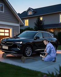 Ponti sollevatori per auto Garvee Heavy Duty, capacità 8000 libbre, 2 pezzi, acciaio, antiscivolo, altezza di sollevamento 8 pollici, nero, officina e garage