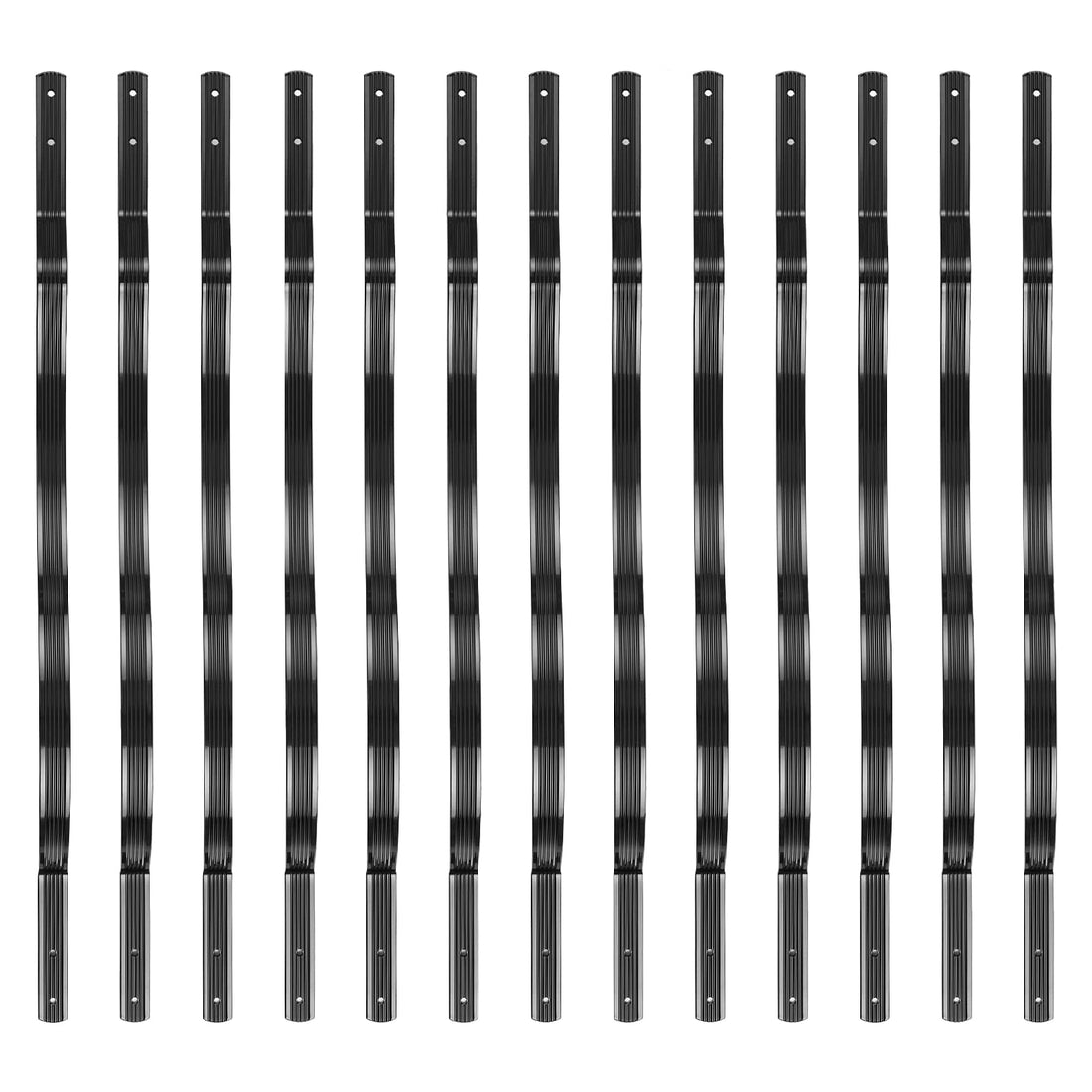 Montanti per ringhiere in alluminio Garvee - Nero opaco, perfetti per terrazze e scale, robusti e durevoli