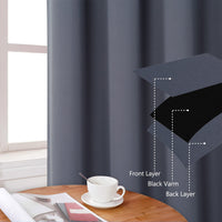 Tende oscuranti termiche da cucina Garvee Valance, grigio scuro, per piccole finestre, cucina, camera da letto, 52x15 cm