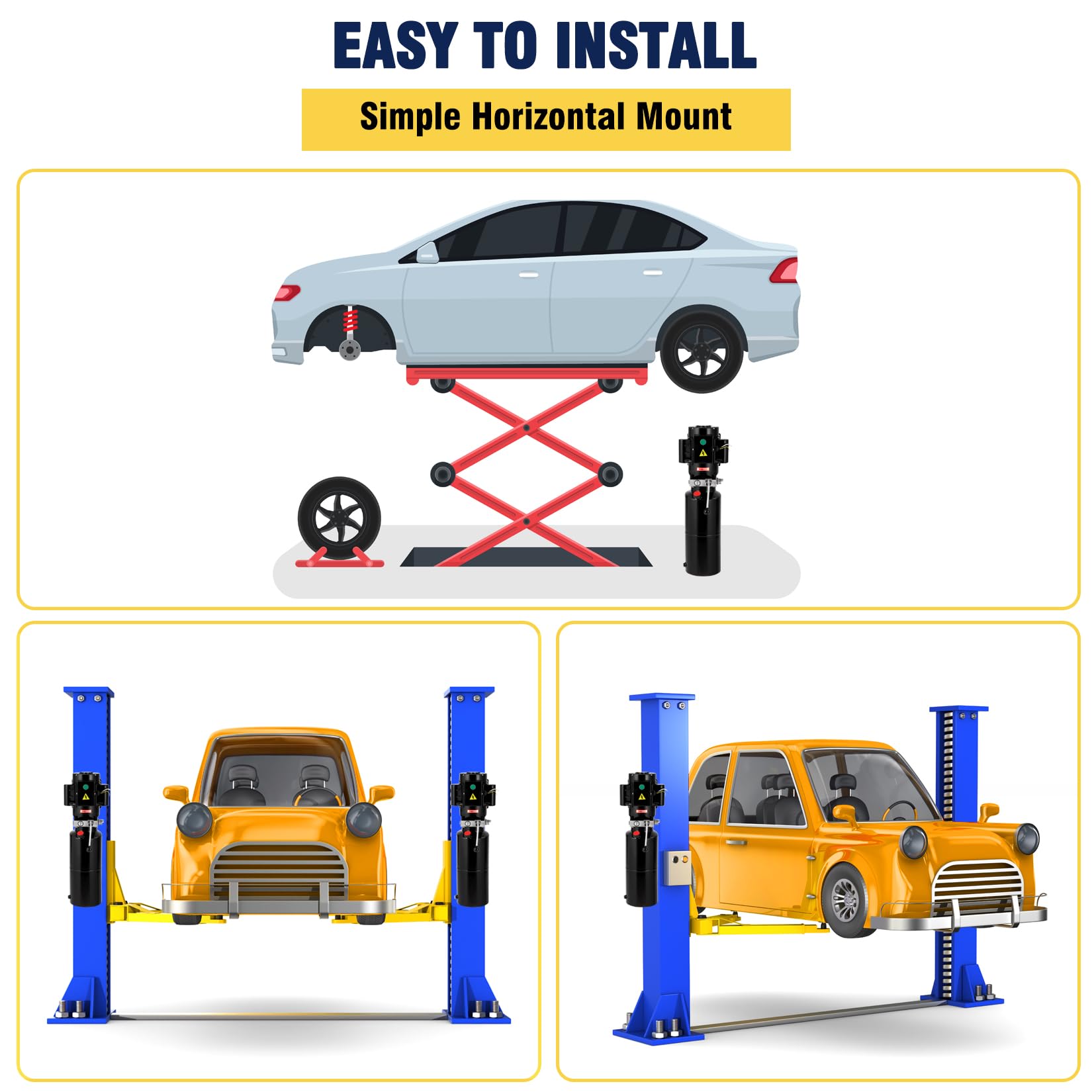 Gruppo idraulico Garvee 105 Quart – motore da 3 kW, per carrelli elevatori, piattaforme elevatrici e rimorchi ribaltabili