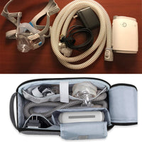 Garvee Borsa Porta CPAP in Nylon Resistente con Doppio Scomparto e Protezione Antiurto, Compatta con Manico, per Viaggi e Uso Esterno, Nero