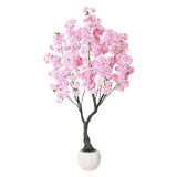 Garvee Albero di Ciliegio Artificiale 6FT con 500+ Fiori Rosa, Rami Regolabili, Vaso in Argilla per Decorazioni Interne ed Eventi, Resistente ai Raggi UV