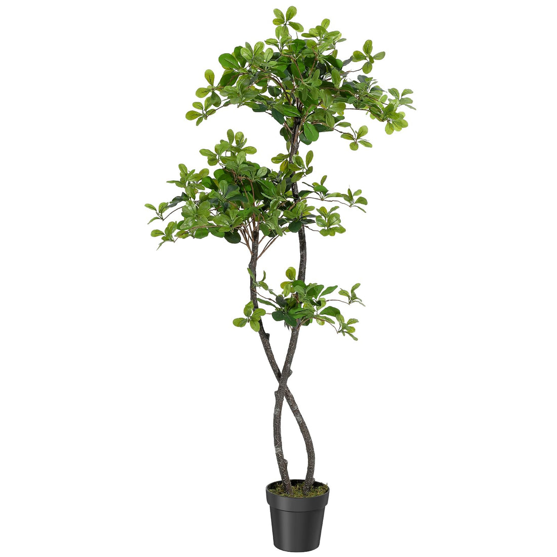 GARVEE Albero di ulivo nero artificiale 150 cm – Resistente ai raggi UV, non richiede manutenzione ed elegante per soggiorno, ufficio e decorazioni esterne
