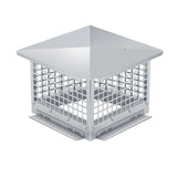Garvee Copertura Camino 23x23 cm Acciaio Inox 304 Resistente al Vento e alla Pioggia Mesh Antiscintilla Facile Installazione Adatta per Esterni - Silver