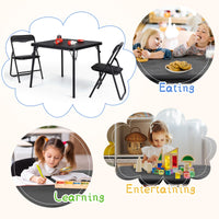 Set tavolo e pieghevoli per bambini Garvee, struttura in metallo, imbottito, pieghevole per mangiare e giocare, cameretta dei bambini, multicolore