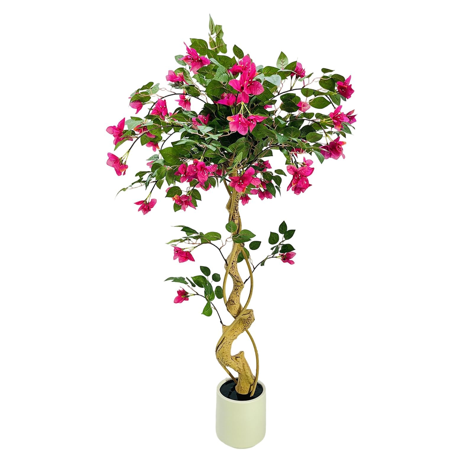 Albero di bouganville artificiale Garvee da 4 piedi con fiori rosa per uso interno ed esterno, leggero, versatile, seta
