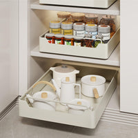 Garvee Organizer rimovibile per armadietti, cassetto telescopico per la cucina, 20 cm L x 43 cm P x 7 cm H, non richiede fori, cucina di casa, bianco