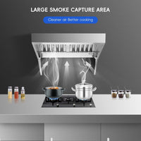 Cappa aspirante commerciale Garvee da 6 piedi in acciaio inossidabile 201 antiruggine con 3 filtri di olio rimovibili per cucina e food truck, montaggio a parete, staffa triangolare