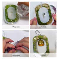 Stampo in silicone Garvee per gocce decorative con campanelli, forme d'amore, ovali, esagoni, rettangolari, materiale flessibile, decorazioni fai da te per la casa