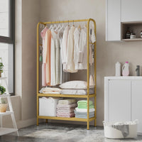 Appendiabiti in metallo Garvee con ripiani, robusto, salvaspazio, per uso domestico, elegante, indipendente