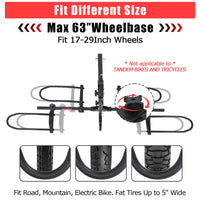 Portabici Garvee da 2 Pollici per Gancio Traino - 2 Bici, Acciaio Robusto con Inclinazione e Serratura | Perfetto per Festa del Papà, SUV e Camion