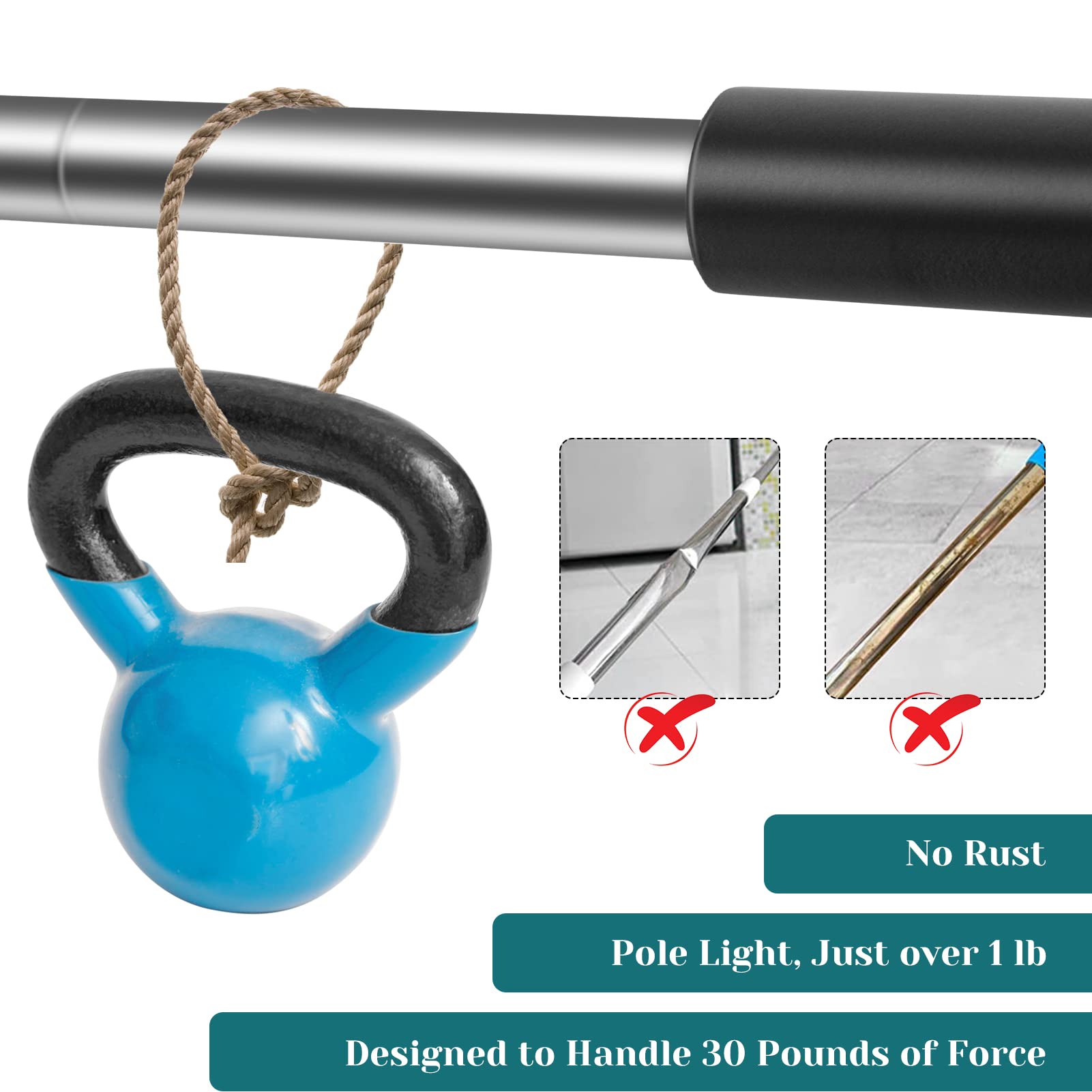 Raschietto per finestre Garvee 2 in 1 con asta telescopica da 65 pollici, testa flessibile, silicone, microfibra, acciaio inossidabile per finestre, docce e auto