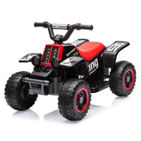 Quad elettrico per bambini Garvee 6V nero con musica a LED per una guida sicura a partire dai 3 anni, sia all'interno che all'esterno.