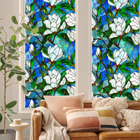 Pellicola per finestre GARVEE autoadesiva opaca anti-UV con motivo floreale 45x100cm
