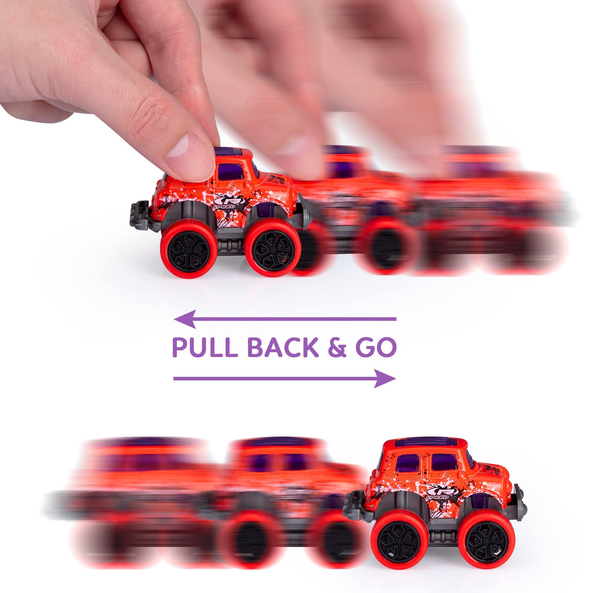 Set di 12 uova di Pasqua Garvee con monster truck a scomparsa, disegni di graffiti colorati, 3,1 pollici*2,1 pollici, multicolore per la caccia alle uova di Pasqua e le feste per bambini