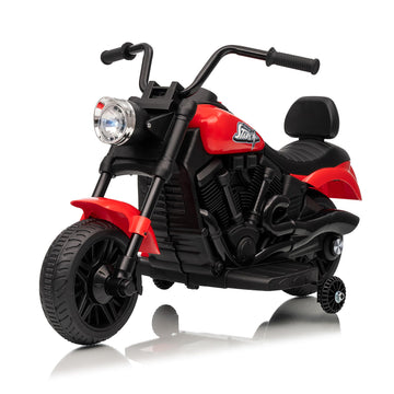 Moto elettrica Garvee 6V rossa con avviamento graduale e sospensioni: la prima moto elettrica per bambini dai 2 anni per passeggiate sicure in giardino