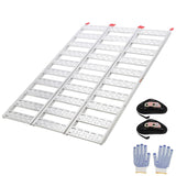 Garvee Rampe Pieghevoli in Alluminio Tri-Fold per Pickup e ATV, Capacità 1500 LB, Superficie Antiscivolo, 76x50 Pollici, Leggere e Resistenti