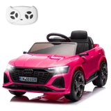 Garvee Veicolo Elettrico Bambini 12V Audi Con Telecomando 2.4GHz, Cintura Sicurezza, Musica, Porte Apribili, Ruote Stabili, 3-6 Anni - 