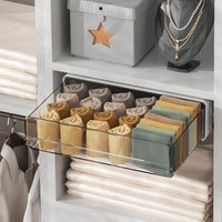 Organizzatore per cassetti estensibile Garvee per mobili da cucina, cassetti, bianco, piccolo, versatile